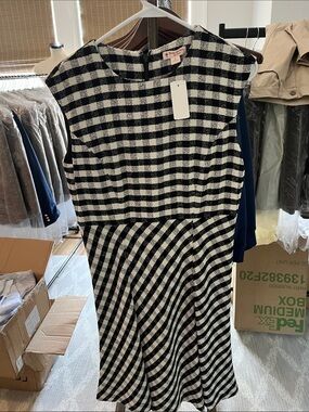 Black & White Check Sheath Dress - Classic Women's Dress